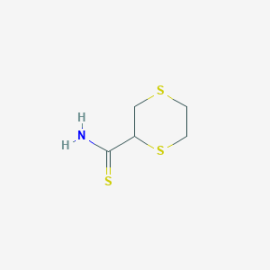 molecular formula C5H9NS3 B2810881 1,4-二硫代二氢噻吩-2-甲酰胺 CAS No. 1535972-66-7