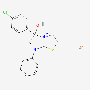 5-(4-Chlorophenyl)-5-hydroxy-7-phenyl-2,3,5,6-tetrahydroimidazo[2,1-b]thiazol-7-ium bromide