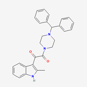 molecular formula C28H27N3O2 B2810894 1-(4-benzhydrylpiperazin-1-yl)-2-(2-methyl-1H-indol-3-yl)ethane-1,2-dione CAS No. 852368-53-7