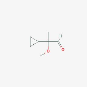 molecular formula C7H12O2 B2810895 2-Cyclopropyl-2-methoxypropanal CAS No. 65080-62-8