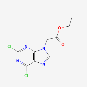 molecular formula C9H8Cl2N4O2 B2810896 Ethyl 2,6-dichloro-9H-purine-9-acetate CAS No. 171827-50-2