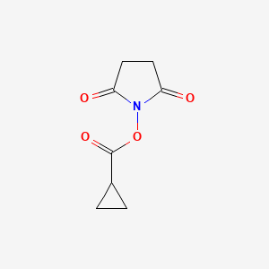 molecular formula C8H9NO4 B2810903 Cyclopropanecarboxylic acid 2,5-dioxo-pyrrolidin-1-yl ester CAS No. 70074-39-4