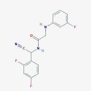 molecular formula C16H12F3N3O B2810908 N-[cyano(2,4-difluorophenyl)methyl]-2-[(3-fluorophenyl)amino]acetamide CAS No. 1384743-29-6