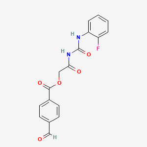 [2-[(2-Fluorophenyl)carbamoylamino]-2-oxoethyl] 4-formylbenzoate