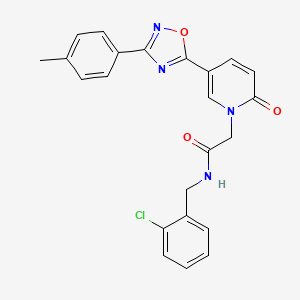 molecular formula C23H19ClN4O3 B2810927 N-[4-(4-ethoxyphenyl)-3-oxo-3,4-dihydropyrazin-2-yl]-N'-(3-methoxyphenyl)urea CAS No. 1116038-36-8