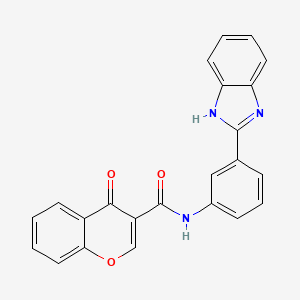 N-(3-(1H-benzo[d]imidazol-2-yl)phenyl)-4-oxo-4H-chromene-3-carboxamide