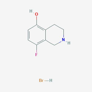 molecular formula C9H11BrFNO B2810929 8-Fluoro-1,2,3,4-tetrahydroisoquinolin-5-ol;hydrobromide CAS No. 2411294-47-6