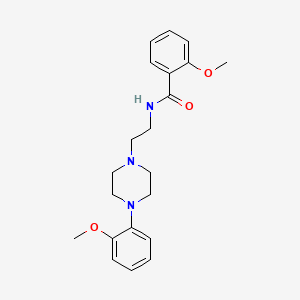 molecular formula C21H27N3O3 B2810936 2-methoxy-N-[2-[4-(2-methoxyphenyl)piperazin-1-yl]ethyl]benzamide CAS No. 219125-67-4