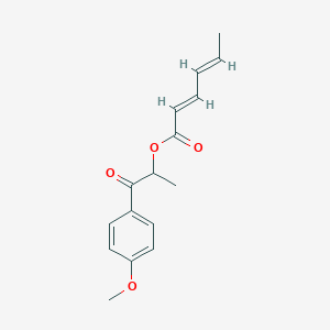 1-(4-methoxyphenyl)-1-oxopropan-2-yl (2E,4E)-hexa-2,4-dienoate