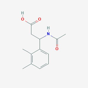 molecular formula C13H17NO3 B2810948 3-乙酰氨基-3-(2,3-二甲基苯基)丙酸 CAS No. 1467310-50-4