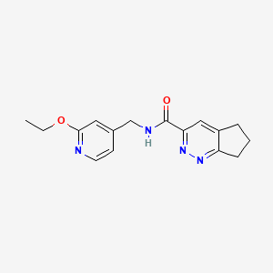 molecular formula C16H18N4O2 B2810951 N-[(2-Ethoxypyridin-4-yl)methyl]-6,7-dihydro-5H-cyclopenta[c]pyridazine-3-carboxamide CAS No. 2415490-23-0