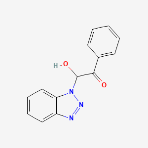 molecular formula C14H11N3O2 B2810955 2-(Benzotriazol-1-yl)-2-hydroxy-1-phenylethanone CAS No. 314273-17-1