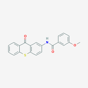 molecular formula C21H15NO3S B2810957 3-甲氧基-N-(9-氧代-9H-噻吩并[2,3-b]喹啉-2-基)苯甲酰胺 CAS No. 478257-04-4