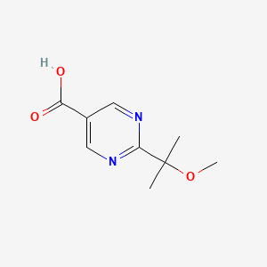 molecular formula C9H12N2O3 B2810960 2-(2-甲氧基丙酰基)嘧啶-5-羧酸 CAS No. 1521694-05-2