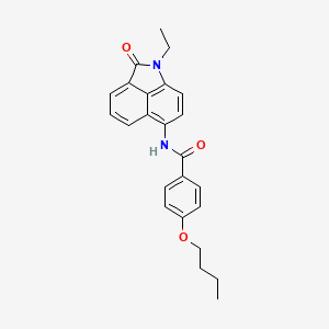 molecular formula C24H24N2O3 B2810975 4-butoxy-N-(1-ethyl-2-oxo-1,2-dihydrobenzo[cd]indol-6-yl)benzamide CAS No. 313261-54-0