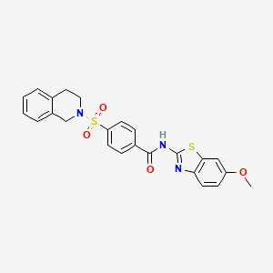 4-((3,4-dihydroisoquinolin-2(1H)-yl)sulfonyl)-N-(6-methoxybenzo[d]thiazol-2-yl)benzamide