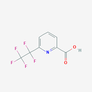 molecular formula C8H4F5NO2 B2810982 6-(全氟乙基)吡啶-2-甲酸 CAS No. 1283717-85-0