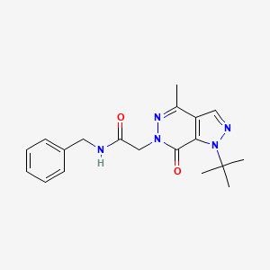 molecular formula C19H23N5O2 B2810988 N-benzyl-2-(1-tert-butyl-4-methyl-7-oxopyrazolo[3,4-d]pyridazin-6-yl)acetamide CAS No. 1170426-55-7