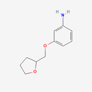 molecular formula C11H15NO2 B2810990 3-(Oxolan-2-ylmethoxy)aniline CAS No. 883536-26-3