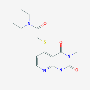 2-(1,3-dimethyl-2,4-dioxopyrido[2,3-d]pyrimidin-5-yl)sulfanyl-N,N-diethylacetamide