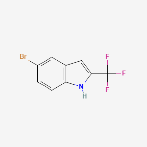 molecular formula C9H5BrF3N B2810994 5-Bromo-2-(trifluoromethyl)-1h-indole CAS No. 837392-60-6