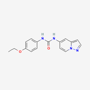 molecular formula C16H16N4O2 B2810996 1-(4-Ethoxyphenyl)-3-(pyrazolo[1,5-a]pyridin-5-yl)urea CAS No. 2034487-16-4