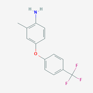molecular formula C14H12F3NO B028110 2-甲基-4-(4-(三氟甲基)苯氧基)苯胺 CAS No. 102766-74-5