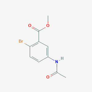 molecular formula C10H10BrNO3 B2811003 甲基 5-乙酰氨基-2-溴基苯甲酸酯 CAS No. 521069-39-6