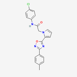 N-(4-chlorophenyl)-2-{2-[3-(4-methylphenyl)-1,2,4-oxadiazol-5-yl]-1H-pyrrol-1-yl}acetamide