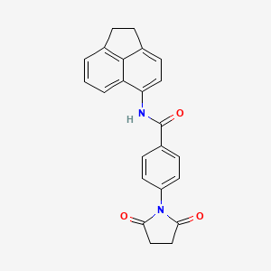 molecular formula C23H18N2O3 B2811007 N-(1,2-dihydroacenaphthylen-5-yl)-4-(2,5-dioxopyrrolidin-1-yl)benzamide CAS No. 313405-95-7