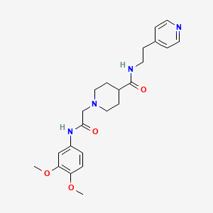 molecular formula C23H30N4O4 B2811011 1-(2-((3,4-dimethoxyphenyl)amino)-2-oxoethyl)-N-(2-(pyridin-4-yl)ethyl)piperidine-4-carboxamide CAS No. 1207050-84-7