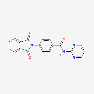 molecular formula C19H12N4O3 B2811014 4-(1,3-dioxoisoindolin-2-yl)-N-(pyrimidin-2-yl)benzamide CAS No. 955299-50-0