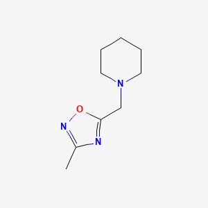molecular formula C9H15N3O B2811018 3-Methyl-5-(piperidin-1-ylmethyl)-1,2,4-oxadiazole CAS No. 2144659-02-7