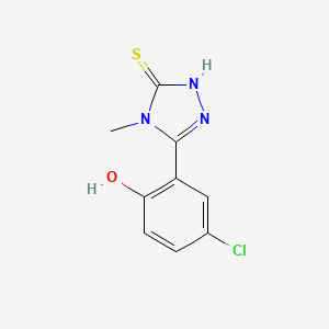 molecular formula C9H8ClN3OS B2811026 4-chloro-2-(5-mercapto-4-methyl-4H-1,2,4-triazol-3-yl)phenol CAS No. 273216-76-5