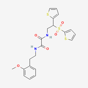 molecular formula C21H22N2O5S3 B2811027 N-[2-(2-methoxyphenyl)ethyl]-N'-[2-(2-thienyl)-2-(2-thienylsulfonyl)ethyl]ethanediamide CAS No. 896335-58-3