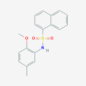 molecular formula C18H17NO3S B281103 N-(2-methoxy-5-methylphenyl)-1-naphthalenesulfonamide 