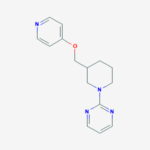 molecular formula C15H18N4O B2811035 2-[3-(Pyridin-4-yloxymethyl)piperidin-1-yl]pyrimidine CAS No. 2380145-62-8