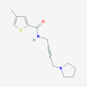 molecular formula C14H18N2OS B2811045 4-methyl-N-(4-(pyrrolidin-1-yl)but-2-yn-1-yl)thiophene-2-carboxamide CAS No. 1396805-32-5
