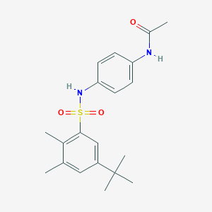 molecular formula C20H26N2O3S B281105 N-(4-{[(5-tert-butyl-2,3-dimethylphenyl)sulfonyl]amino}phenyl)acetamide 