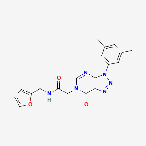 molecular formula C19H18N6O3 B2811055 2-[3-(3,5-dimethylphenyl)-7-oxotriazolo[4,5-d]pyrimidin-6-yl]-N-(furan-2-ylmethyl)acetamide CAS No. 888424-21-3