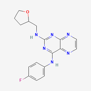 (4-Fluorophenyl){2-[(oxolan-2-ylmethyl)amino]pteridin-4-yl}amine