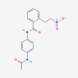 molecular formula C17H17N3O4 B2811066 N-(4-乙酰氨基苯基)-2-(2-硝基乙基)苯甲酰胺 CAS No. 339016-60-3