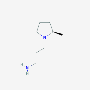 molecular formula C8H18N2 B2811068 3-[(2R)-2-methylpyrrolidin-1-yl]propan-1-amine CAS No. 1205746-32-2