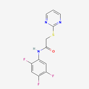2-(2-pyrimidinylsulfanyl)-N-(2,4,5-trifluorophenyl)acetamide