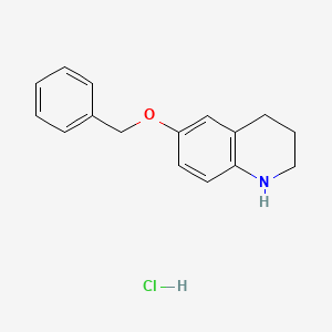 molecular formula C16H18ClNO B2811073 6-(Benzyloxy)-1,2,3,4-tetrahydroquinoline hydrochloride CAS No. 2229287-35-6