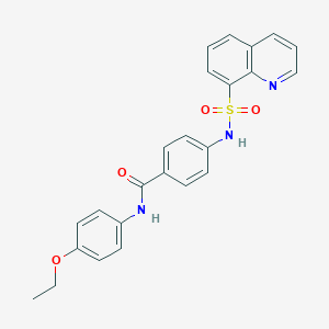 molecular formula C24H21N3O4S B281108 N-(4-ethoxyphenyl)-4-[(8-quinolinylsulfonyl)amino]benzamide 