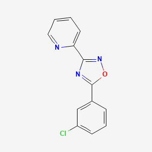molecular formula C13H8ClN3O B2811083 2-[5-(3-Chlorophenyl)-1,2,4-oxadiazol-3-yl]pyridine CAS No. 327056-08-6