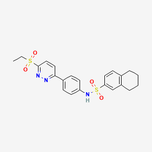 N-(4-(6-(ethylsulfonyl)pyridazin-3-yl)phenyl)-5,6,7,8-tetrahydronaphthalene-2-sulfonamide