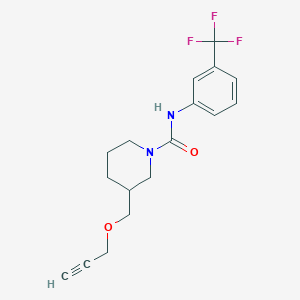 molecular formula C17H19F3N2O2 B2811087 3-((丙-2-炔氧)甲基)-N-(3-(三氟甲基)苯基)哌啶-1-甲酰胺 CAS No. 1251670-19-5