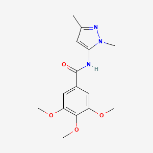 molecular formula C15H19N3O4 B2811092 N-(1,3-dimethyl-1H-pyrazol-5-yl)-3,4,5-trimethoxybenzamide CAS No. 1170981-45-9